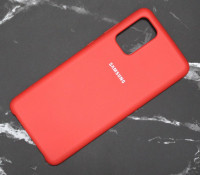 Чехол Silicone cover для Samsung Galaxy S20 Plus, Красный-ASAXIY UZ