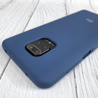 Чехол Silicone Cover для Xiaomi Redmi Note 9S / Note 9 Pro, темно синий