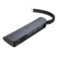 USB-концентратор Hoco Type-C HB17 Easy connect SD + TF