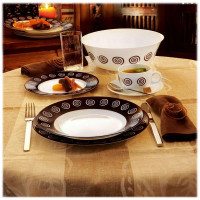 Столовый сервиз Sirocco Brown 46 предметов, 6 персон от Luminarc