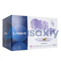 Столовый сервиз Piume Violet 46 предметов, 6 персон Luminarc
