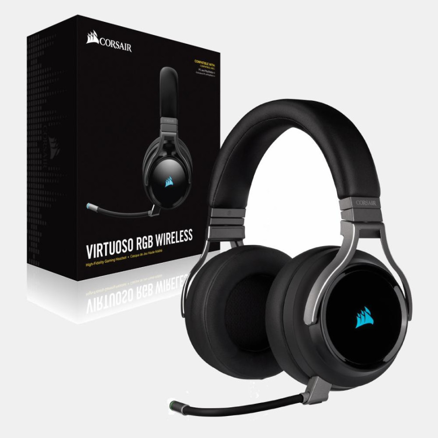 Купить Компьютерные наушники Corsair Virtuoso RGB Wireless (Black) в ...