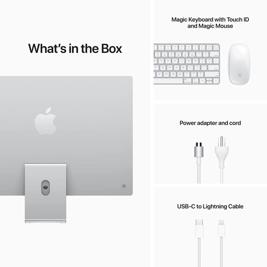 Моноблок Apple iMac 24 4K, M1 (7 ядер) 8/256GB (2021) Silver