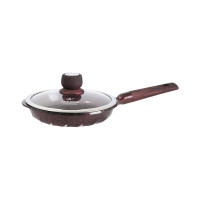 Сковорода с антиприганным покрытием 28 см от Lifesmile (серый, светло-серый, бардовый)