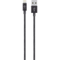 Cable Belkin Mixit Metallic Lightning USB-A 2.4A 1.2m Black (F8J144bt04-BLK)