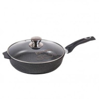 Сковорода с ручкой и крышкой  28см Мечта "Гранит" (Гранит, Гранит Star, Гранит Brown) с28701