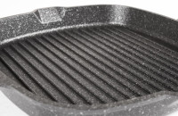 Сковорода-гриль квадратная Kukmara 260х260 мм линия Мрамор (темный, кофейный)