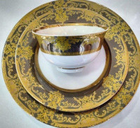 Сборный сервиз QUEEN RED-BLACK-GREEN-BLUE (12 персон, 76 пр.)