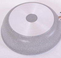 Сковорода Kukmara 240/60 мм со стеклянной крышкой линия Мрамор (Светлый, Тёмный, Кофейный, Фисташковый мрамор)