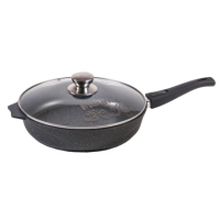 Сковорода со съёмной ручкой и крышкой  28см Мечта "Гранит" (Гранит, Гранит Star, Гранит Brown) с028701-ASAXIY UZ