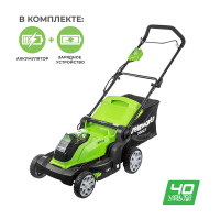 Газонокосилка аккумуляторная Greenworks G40LM40K4 (2504707VB)