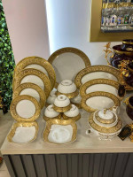 Сборный сервиз "Queen" бежевый (12 персон)-ASAXIY UZ