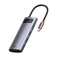 USB-концентратор Baseus Metal Gleam Series 5-in-1 Multifunctional (Silver)
