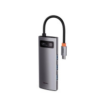 USB-концентратор Baseus Metal Gleam Series 5-in-1 Multifunctional (Silver)