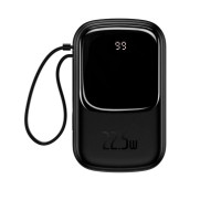 Внешний аккумулятор Baseus Qpow Digital Display 20000 mah с кабелем Type-C 22.5W (Black)-ASAXIY UZ