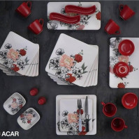 Столовый сервиз для завтрака ACAR Квадрат 33 пред. на 6 персон-ASAXIY UZ