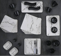 Столовый сервиз для завтрака ACAR Квадрат 33 пред. на 6 персон