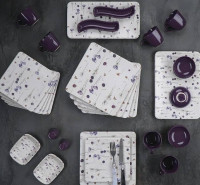 Столовый сервиз для завтрака ACAR Квадрат 33 пред. на 6 персон