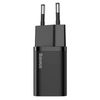Зарядное устройство с USB кабелем Baseus Type-C to Type-C Super Si Quick Charger 1C 25W EU Sets Black