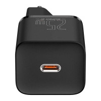 Зарядное устройство с USB кабелем Baseus Type-C to Type-C Super Si Quick Charger 1C 25W EU Sets Black