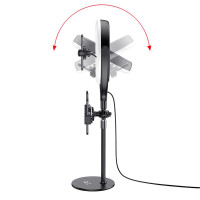 Кольцевая лампа со штативом 30 см Hoco Lv01 Rouge Black