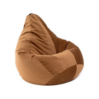 Бескаркасное кресло, груша "Биг" (Альфа-омега) Коричневый-ASAXIY UZ