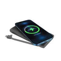 Powerology 8 в 1 Power Station 10000Mah со встроенным кабелем и беспроводным зарядным устройством