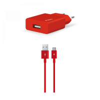 Зарядное устройство Ttec SmartCharger USB с кабелем Type-C (1м) Red-ASAXIY UZ
