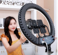 Кольцевая лампа 36 см RGB HQ-14N + штатив