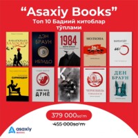 “Asaxiy Books” Топ 10 Бадиий китоблар тўплами