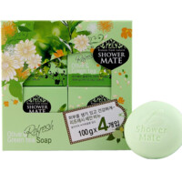Мыло косметическое Kerasys Shower Mate Refresh Olive &amp; Green Tea Soap 4 шт по 100 гр