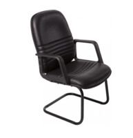 Кресло посетительское V307 кож-зам черный