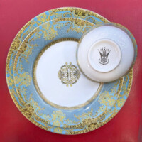 Сборный сервиз QUEEN RED-BLACK-GREEN-BLUE (12 персон, 60 пр.)-ASAXIY UZ