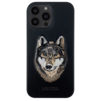 Чехол с вышивкой "Волк" Santa Barbara Polo Savanna для iPhone 14 Pro/14 Pro max, Black-ASAXIY UZ