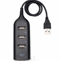 USB Hub на 4 USB P-3009 2.0 1m Black
