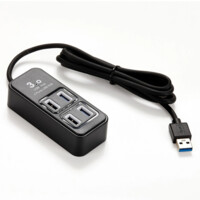 USB Hub на 4 USB P-1901 3.0 1.2m Black