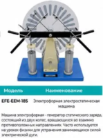 Электрофорная электростатическая машина EFE-EEM-185 — для изучения электростатики
