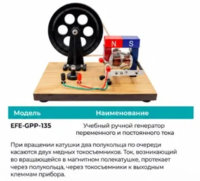 Учебный ручной генератор EFE-GPP-135 — переменного и постоянного тока