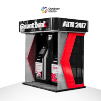 Bankomat shoxobchalari va budkalarini brendlash (tashqi bezatish xizmati)-OUTDOOR MEDIA