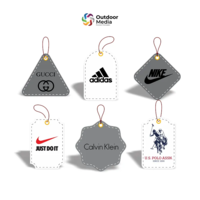 Kiyim-kechak va aksessuarlar uchun osma birka hamda yorliqlar tayyorlash-OUTDOOR MEDIA