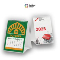 Изготовление настольных календарей (домики, перекидные, брендированные)-OUTDOOR MEDIA
