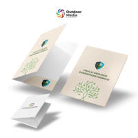 Изготовление фирменных папок для документов (картонные, дизайнерские, с вырубкой)-OUTDOOR MEDIA