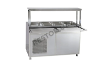 To'rt qatorli muzlatgichli marmit stoli-RESTOB