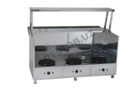 Мармит первых блюд 3-х конфорочный