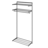 Гардеробная система ПРАКТИК Home Basic G90 графит-Железная мебель