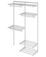Гардеробная система ПРАКТИК Home Optima G120 белая-Железная мебель