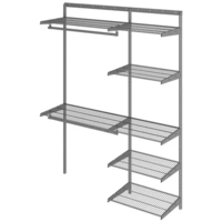 Гардеробная система ПРАКТИК Home Optima G150 графит-Железная мебель