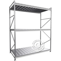 Стеллаж для склада MS Pro Z 2500х2100х1000 (3 яруса с секционным настилом)-Железная мебель