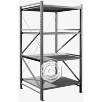 Стеллаж MS U 2000х1000х1000 (4 полки, нагрузка на полку 200 кг)-Железная мебель