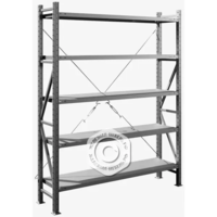 Стеллаж для склада MS U 2000х1500х400 (5 полок, нагрузка на полку 150 кг)-Железная мебель